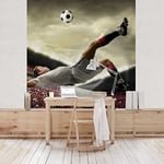 apalis enfants Papier peint papier peint intissé Football Action Papier peint photo, carrés, multicolore, 97683, 288 x 288 cm