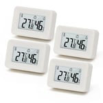 Lot De 4 Thermomètres Intérieurs-Mini Lcd-Thermomètre Hygromètre-Pour Serre, Chambre De Bébé, Reptiles, Cave À Vin, Avec Indicateur Smiley