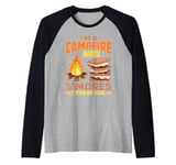 I'm A Campfire And S'mores Type Of Girl Campsite Fun Raglan Baseball Tee