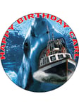 7.5 JAWS SHARK EDIBLE ICING BIRTHDAY CAKE TOPPER