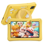 BISAIKASOW Tablette Enfants 7 Pouces, Tablette Android 13, 8GB RAM+64GB ROM, 5800 mAh Battery, Parental Controls (Jaune)