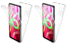 TBOC 2X Coque Compatible avec Xiaomi Poco M4 Pro 5G [6.6"] - [Pack: Deux Unités] Housse [Transparent] Complète [Silicone TPU] Full Body [360 Degrés] Intégral Protection Portable