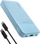 Power Bank Portable,10000mah 35w Chargement Rapide Avec La Technologie Pd 3.0 + Qc 4.0,2 Entrees Et Sories Type-C,1 Sortie Usb-A Batterie Compatible Pour Iphone,Macbook,Galaxy,Ipad (Bleu)(Q447)