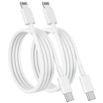 Câble Iphone Usb C Lightning 1 M+2 M, 2pac Apple Mfi Certifié 20 W Rapide Type C Chargeur Câble De Charge Iphone Original Apple Pour Iphone 14 13 12 11 Pro Max Plus,Ipad-Câble Iphone 1+2 Mètres