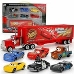 7-pack Bilar 2 Blixten McQueen Racer Bil & Mack Lastbil Leksakssamling Presentuppsättning