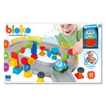 BLOKO – Coffret de 43 BLOKO avec Voiture à Picots (Couleur aléatoire) et Circuit Automobile – Dès 12 Mois – Fabriqué en Europe – Jouet de Construction 1er âge – 503556