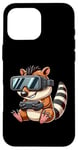 Coque pour iPhone 16 Pro Max Animal de joueur mignon avec des lunettes VR Cartoon