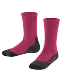 FALKE Unisex Kids TK2 K SO Wool Thick Anti-Blister 1 Pair Hiking Socks, Red (Rose 8564), 3-5