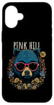 Coque pour iPhone 16 Plus Pink Hill NC Fun Ours portant des lunettes Motif fleurs