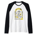 Dance battle in the afterlife by skeletons Raglan Baseball Tee