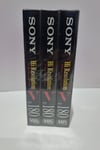 Pack Of Three Genuine Sony Hi Resolution E180 VHS Video Tapes - Brand New. 