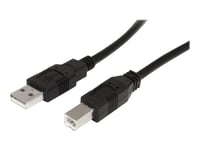 Startech.Com 9 M / 30 Ft Active Usb A To B Cable - M/M - Black Usb 2.0 A To B Cord - Printer Cable - Extension Usb Cable (Usb2hab30ac) - Usb-Kabel - Usb (Hann) Til Usb-Type B (Hann) - Usb 2.0 - 9.15 M - Aktiv - Svart - For P/N: Icusb232d