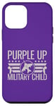 Coque pour iPhone 12 mini Purple Up For Military Kids Mois of Military Child Adultes