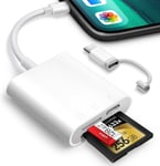 NÖRDIC USB-C+Lightning card Reader SD+MicroSD+USB-C PD30W