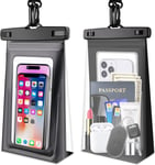 Pochette Étanche Smartphone Flottantes [ Lot De 2] Grand Pochette Étanche Smartphone Sac Étanche Ipx8 Waterproof Dry Bag Pour Iphone 15 14 13 12 Pro Max,Samsung Galaxy, Huawei,Jusqu'à 7.2 Pouces