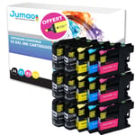 Lot de 15 cartouches jet d'encre type Jumao compatibles pour Brother DCP-J752DW +Fluo offert