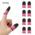 Mobile Gaming Finger Sleeve Controller Finger Thumb Sleeve Grey/Pink 10pcs