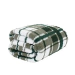 OHS Jeté de lit en Polaire à Carreaux pour lit, Couverture d'automne Ultra Douce et Chaude pour lit Double, épaisse et Confortable, Grand canapé, Vert, 125 x 150 cm