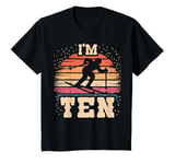 Youth Skiing 10 Year Old Birthday Boy Girl 10th Ski Birthday T-Shirt