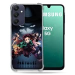 Cokitec Coque Renforcée pour Samsung Galaxy A16 5G Manga Demon Slayer Noir