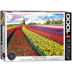 EuroGraphics- Tulip Field-Netherlands Puzzle de 1000 pièces, 6000-5326, Multicolore