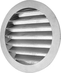 Grille Aeration Ronde Ventilation Grille 150mm Aluminium Grille Aération Exterieur avec Moustiquaire Grille Assure Maintient le flux d'air Lot de 1