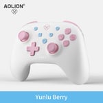 (Valkoinen)AOLION Bluetooth-ohjain Nintendo Switchille /PC/iOS/Android Game Pro Gamepad tukee Tubro-toimintoa