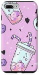 Coque pour iPhone 7 Plus/8 Plus Kawaii Grim Reaper Boba Tea Squelette Crâne Pastel Goth