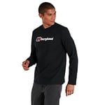 Berghaus Men's Organic Big Classic Logo Long Sleeve T-Shirt, Black, 3XL