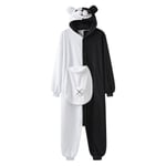 Monokuma Kigurumi Pyjamas Adult Onesie Björndräkt Svart Vit Djurpyjamas Kvinnor Halloween Festdräkt Overall L(height 165-173cm)