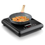 CUSIMAX 2000W Hot Plate, Portable Infrared Electric Stove For Home With 9 Speed,Ceramic Countertop Stove Sensor Touch,Kids Safety Lock And Timer,Compatible For All Cookwares