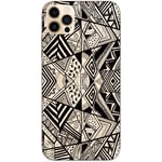 Coque Iphone 13 PRO geometrique noir