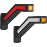 Drillpro - 2 Pièces Remorque led Feu De Position Latéral Dynamique Clignotant Voiture Van Contour Marqueur Éclairage Camion Frein Stop Signal Lampe