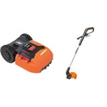 WORX - Pack Duo LANDROID - 400 m² - Robot Tondeuse connecté sans Fil Vision - WR184E + Extra [Coupe-Bordures]