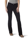 Wrangler Women's Western Mid Rise Stretch Boot Cut Jean, Black, 3W / 30L