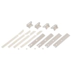 Paxanpax PRF243 Integrated Fridge Freezer Decor Door Mounting & Installation Plastic Sliding Bracket Fixing Kit Fits Whirlpool Maytag - Pack of 4