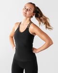 Workout Empire - Regalia Flow Strap Tank - Black - XS