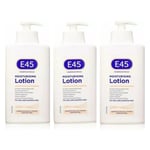 3x E45 Daily Moisturiser Lotion Pump for dry and sensitive skin 500ml