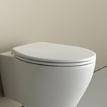 Bernstein - Abattant wc plastique Lunette wc, Cuvette toilette fermeture en douceur - Blanc - 44,6x37,1x5,2cm - U2004