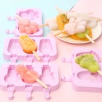Silicone Pop Popsicle Mold Frozen Ice Lolly Mould Tray Pan C 79101 Triple Ellipse