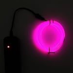 Batteridriven Led Wire Neon slinga 3 Meter - Cerise