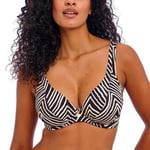 Freya Fiji Falls High Apex Bikini Top Svart H 65 Dam