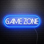 SOLIDEE Neon Game Zone de Gamer LED Gradable Néon Mural Lumineuse Acrylique Cool Deco Gaming pour Enfants Adolescents Chambre Salle de Jeux Bar Cadeau Décoration de Fête