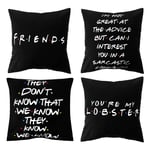 szxbogs 18x18 inch Funny Home Decor Polyester Printed Pillow Cases Cushion Cover Friends TV Show Pillow Covers (1 5 7 8)