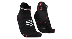 Paire de chaussettes compressport pro racing socks v4 0 ultralight run low noir