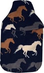 Vagabond Bags Ltd Horses 2 Litre Hot Water Bottle And Cover 33cm X 21cm Approx