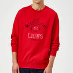 East Mississippi Community College Lions Football Distressed Sweatshirt - Red - M