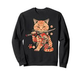 Japanese Samurai Yakuza Tattoo Cat Sweatshirt