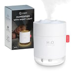 CUQOO 500ml Humidifier for Bedroom with Night Light - 2 Mist Modes, Quiet Operation, Auto Shut-Off - Portable USB Cable Powered Humidifier for Baby Room, Home, Office and Plants