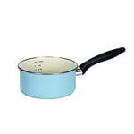 Krüger 31916PAB Sylt Casserole avec Bord de Chromé Émail Bleu 16 cm